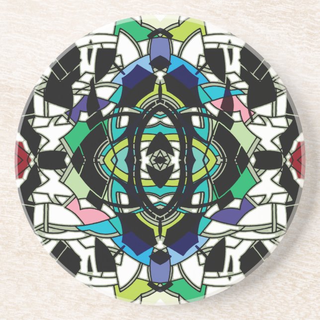 Dessous De Verre En Grès à damiers (Devant)