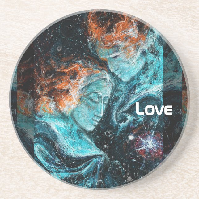 Dessous De Verre En Grès À travers l'espace (Devant)