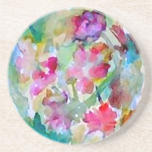 Dessous De Verre En Grès Abrégé sur aquarelle de jardin d'agrément de