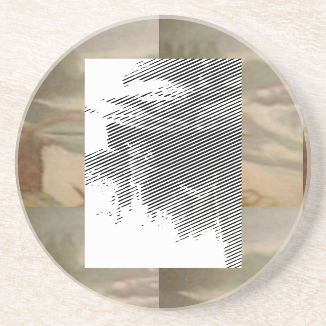 Dessous De Verre En Grès Abstract Concert  (Devant)