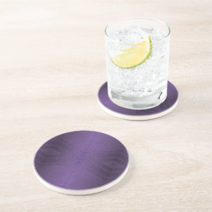 Dessous De Verre En Grès Acceptation   Motif Boho violet écectique