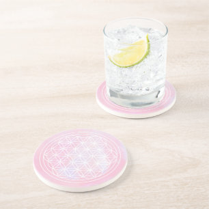 Dessous De Verre En Grès Acceptation Rose