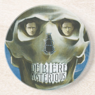 Dessous De Verre En Grès Affiche vintage de magie, De Biere le Mystérieux