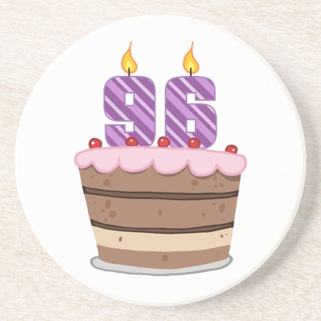 Dessous De Verre En Grès Âge 96 sur le gâteau d'anniversaire (Devant)