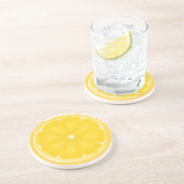 Dessous De Verre En Grès Agrumes TROPICALES FRUITS D'ÉTÉ Citrons d'orange (Côté)