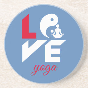 Dessous De Verre En Grès Aimer le yoga