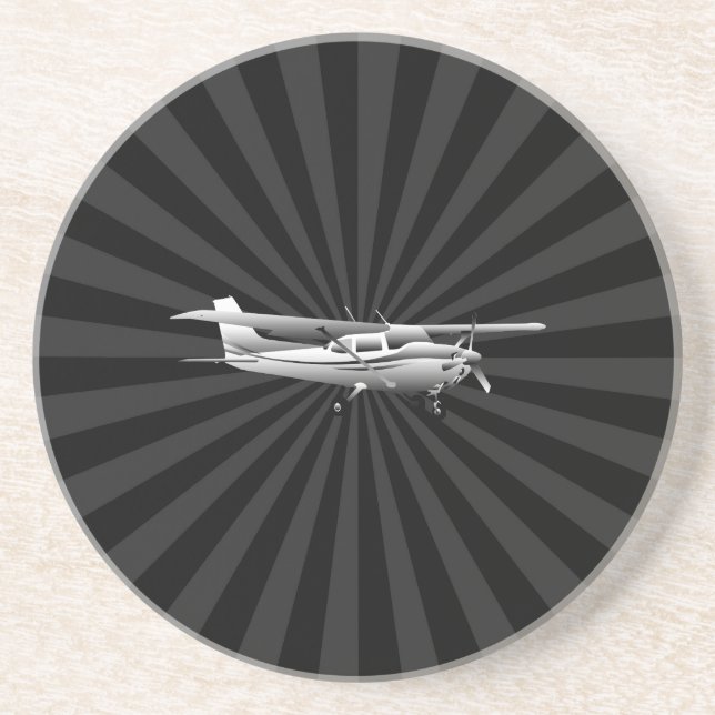 Dessous De Verre En Grès Aircraft Cessna Silhouette (Devant)