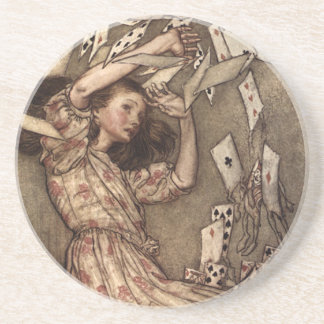 Dessous De Verre En Grès Alice a grouillé par des cartes de jeu