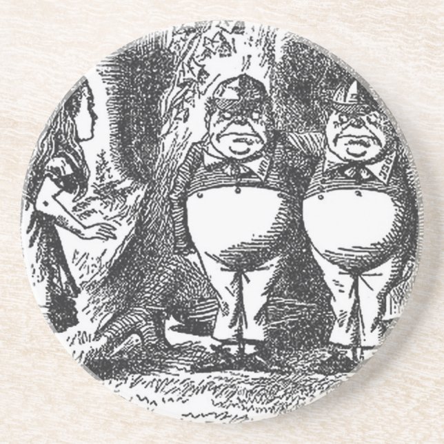 Dessous De Verre En Grès Alice au pays des merveilles (Devant)