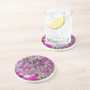 Dessous De Verre En Grès Allium & Fleurs d'été Dessous de verre de grès
