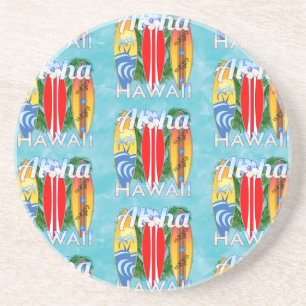 Dessous De Verre En Grès Aloha Hawaii Surf Summer