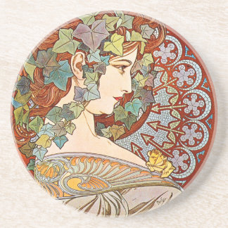 Dessous De Verre En Grès Alphonse Mucha Ivy