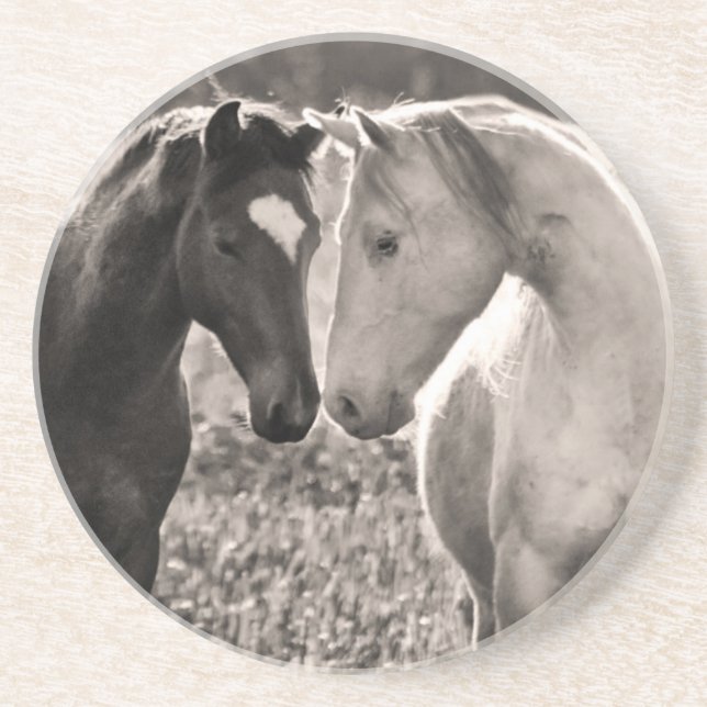 Dessous De Verre En Grès Amour de cheval (Devant)