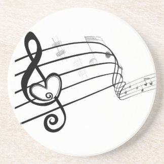 Dessous De Verre En Grès Amour de la musique