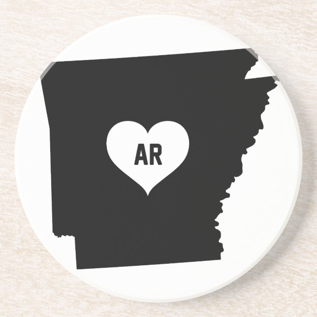 Dessous De Verre En Grès Amour de l'Arkansas (Devant)