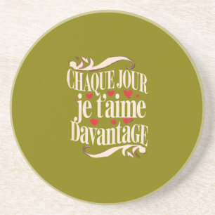 Dessous De Verre En Grès Amour pour Toujours