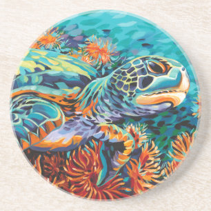 Dessous De Verre En Grès Amoureux de mer I