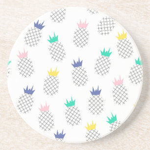 Dessous De Verre En Grès Ananas Abstrait