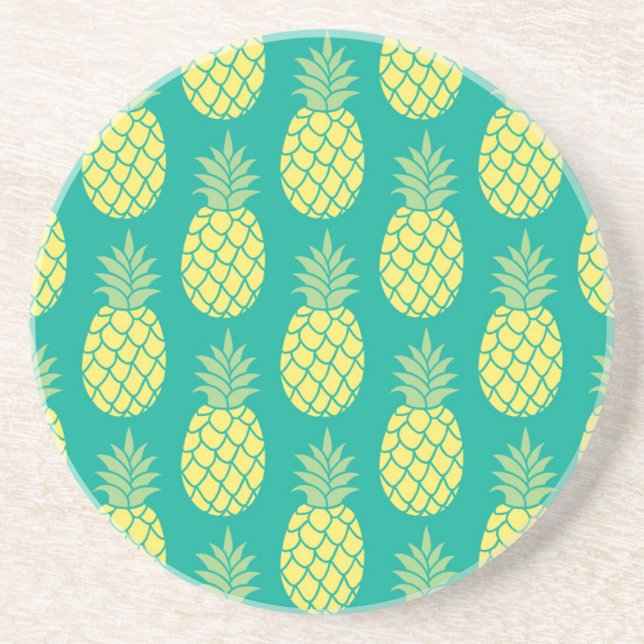 Dessous De Verre En Grès Ananas en pastel (Devant)