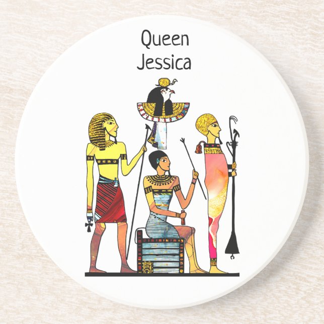 Dessous De Verre En Grès Ancien Égypte Pharaons Lavish Ormamentation (Devant)