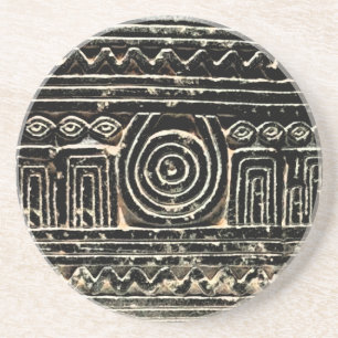 Dessous De Verre En Grès Ancien Motif mésopotamien sumérien