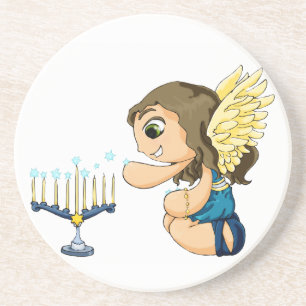 Dessous De Verre En Grès Ange de Menorah