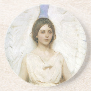 Dessous De Verre En Grès Angel par Abbott Thayer, Art Victorien Vintage