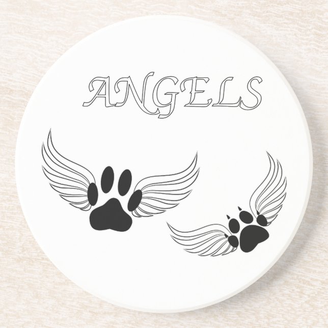 Dessous De Verre En Grès Angel Pet Animaux (Devant)