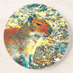Dessous De Verre En Grès AnimalArt_Capybara_003