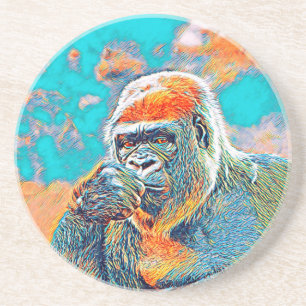 Dessous De Verre En Grès AnimalMix_Gorilla_001