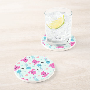 Dessous De Verre En Grès Animaux de mer, Vie de mer, poulpe, méduses, Coeur