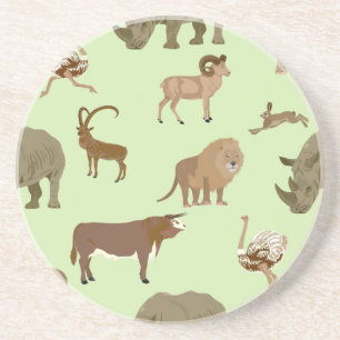 Dessous De Verre En Grès Animaux sauvages
