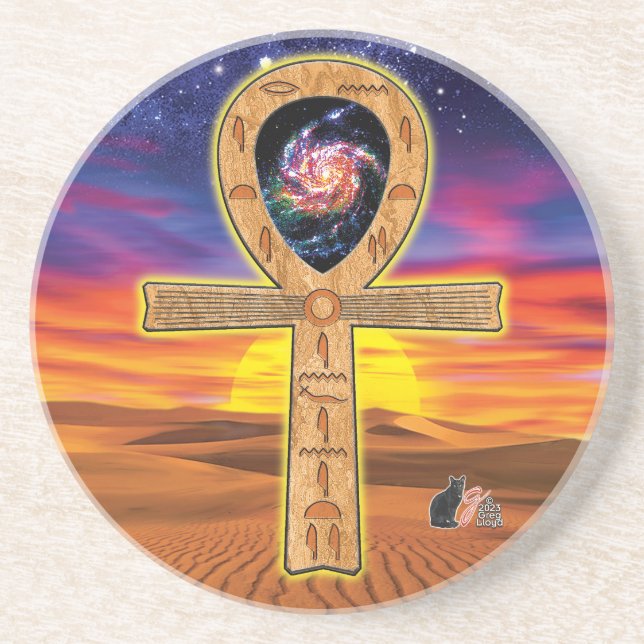 Dessous De Verre En Grès Ankh (Devant)