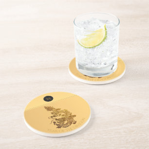 Dessous De Verre En Grès Année Dragon Chinoise 2024 Elégant Monogram RSC