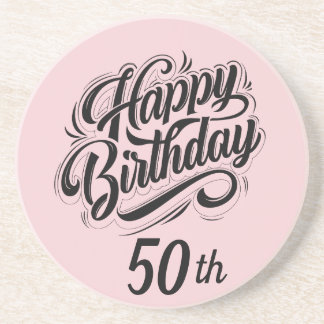 Dessous De Verre En Grès Anniversaire personnalisé