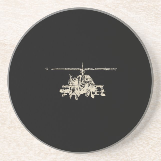 Dessous De Verre En Grès Apache AH-64 (Devant)