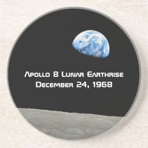 Dessous De Verre En Grès Apollo 8 Lunar Earthrise 50e Anniversaire