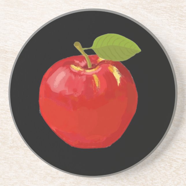 Dessous De Verre En Grès Apple (Devant)