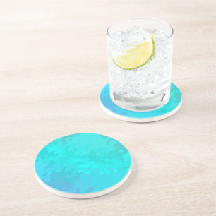 Dessous De Verre En Grès Aqua Ombre