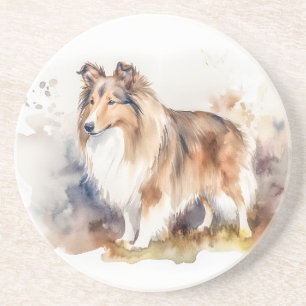 Dessous De Verre En Grès Aquarelle