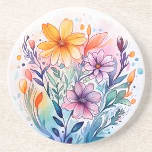 Dessous De Verre En Grès aquarelle florale