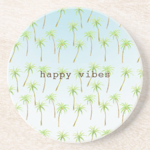 Dessous De Verre En Grès Aquarelle tropicale des palmiers