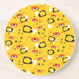 Dessous De Verre En Grès Araignées atomiques rétro