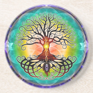 Dessous De Verre En Grès Arbre de la vie
