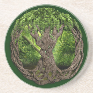 Dessous De Verre En Grès Arbre de la vie celtique