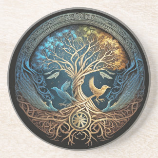 Dessous De Verre En Grès Arbre de vie Yggdrasil