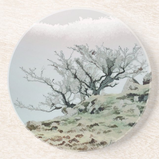 DESSOUS DE VERRE EN GRÈS ARBRES (Devant)