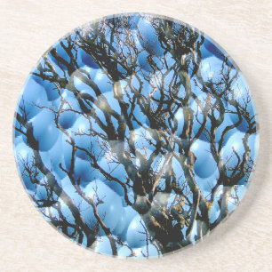 DESSOUS DE VERRE EN GRÈS ARBRES