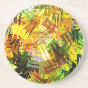 DESSOUS DE VERRE EN GRÈS ARBRES D'ÉTÉ