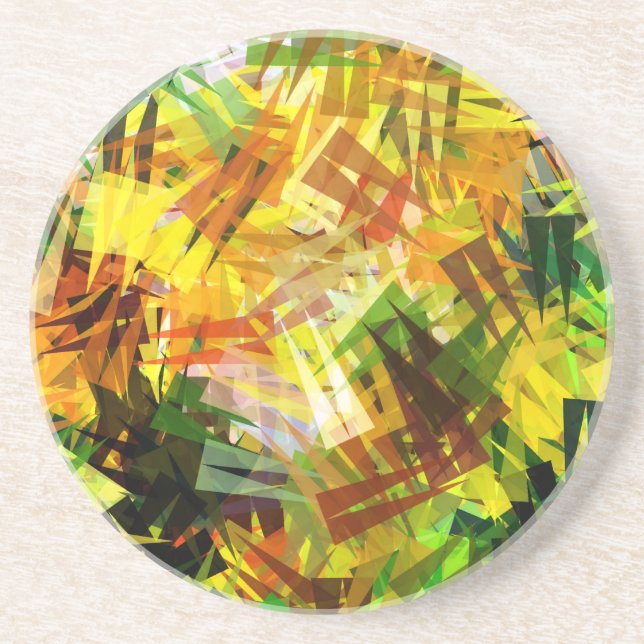 DESSOUS DE VERRE EN GRÈS ARBRES D'ÉTÉ (Devant)
